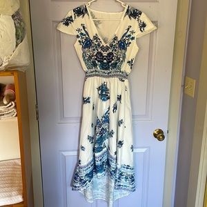 Bohemian styled hi-lo dress or cover-up.